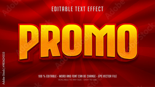 promo editable text effect