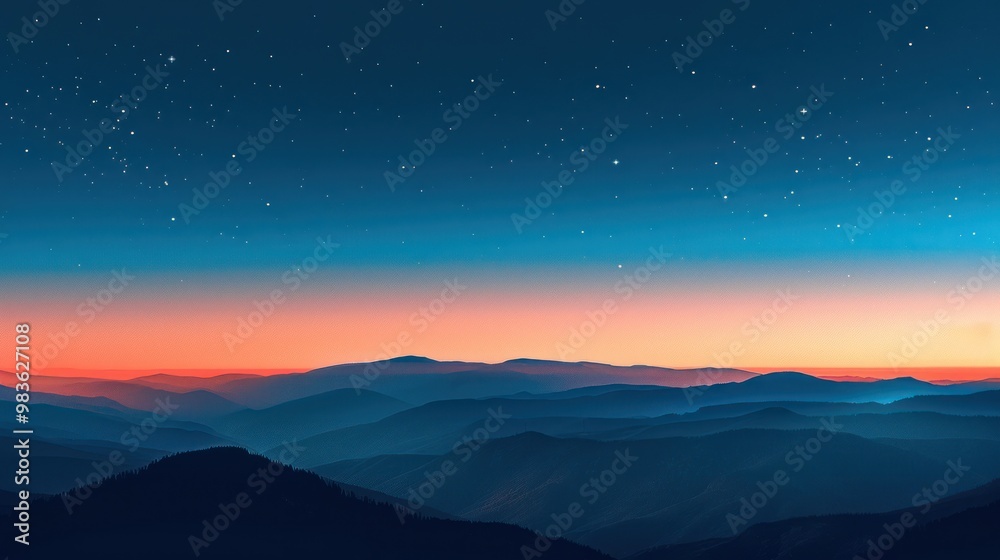 Mountain Ranges at Night Mountain Ranges at Night