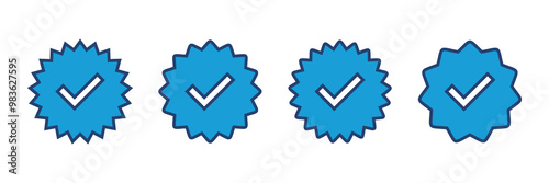 verified icon vector. verification check mark. approved icon