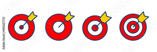 Target icon vector. goal icon vector. target marketing icon vector