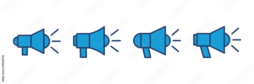Megaphone icon vector. Loudspeaker icon vector. Megaphone icon vector. Loudspeaker icon vector.