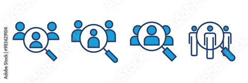 Hiring icon vector. Search job vacancy icon. Human resources concept. Recruitment