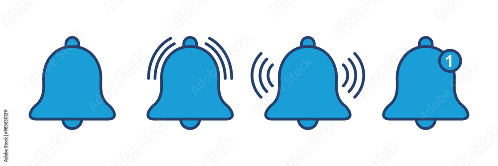 Bell Icon vector. Notification icon for your web site design Bell Icon vector. Notification icon for your web site design