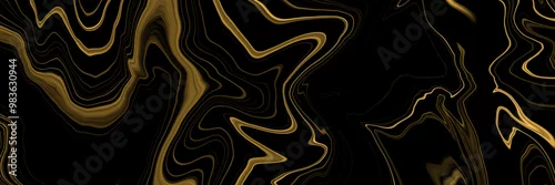 Panel kuchenny z motywem Marble texture wall surface black gold ink pattern graphic  background granite abstract light elegant grey for do floor plan ceramic counter texture tile black yellow background natural for paper.