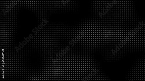abstract animated halftone dotted retro technology background, random dots, and grids, 3d render loop animation backdrop	