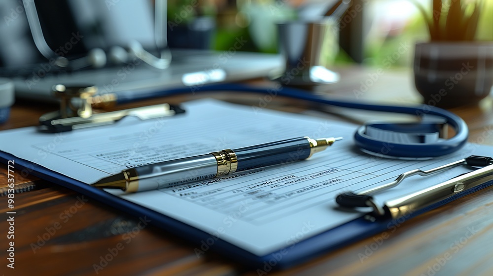 Medical clipboard with detailed notes and a pen resting on top symbolizing the importance of documentation in medicine