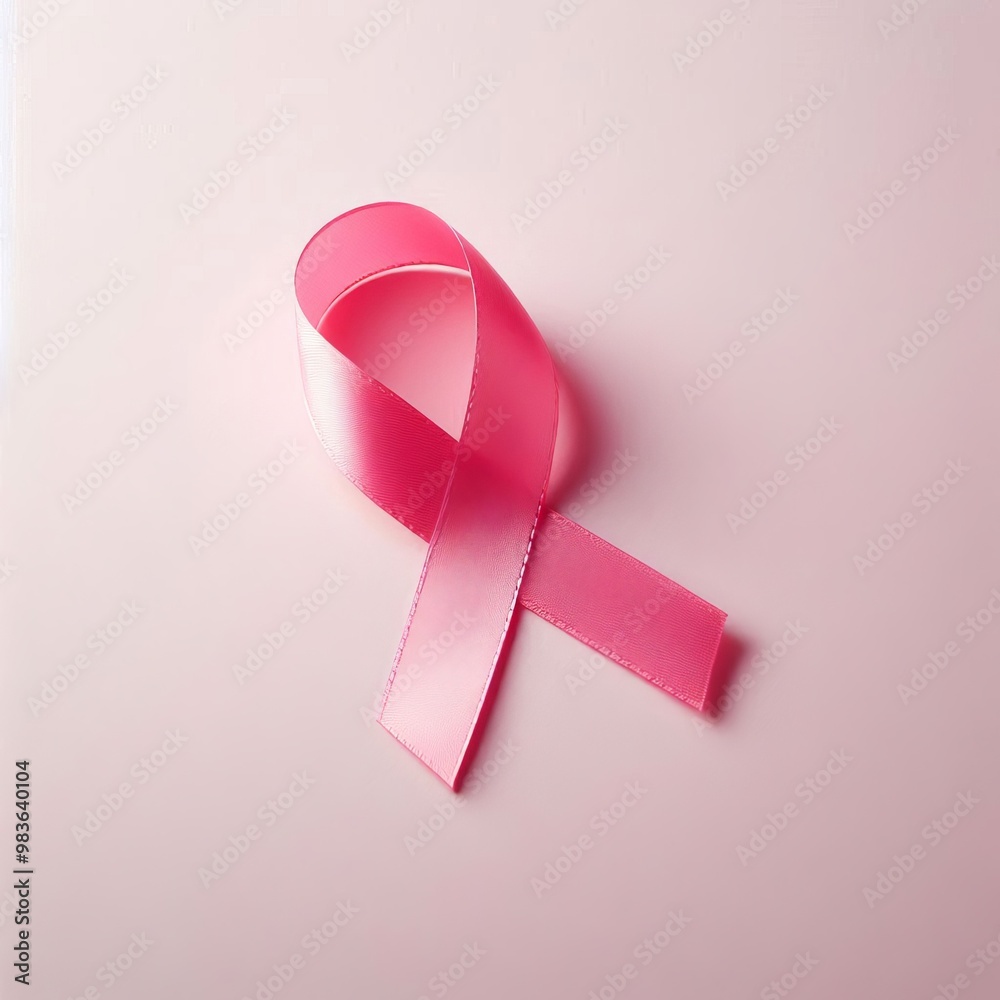 pink ribbon on a pink background pink ribbon on a pink background