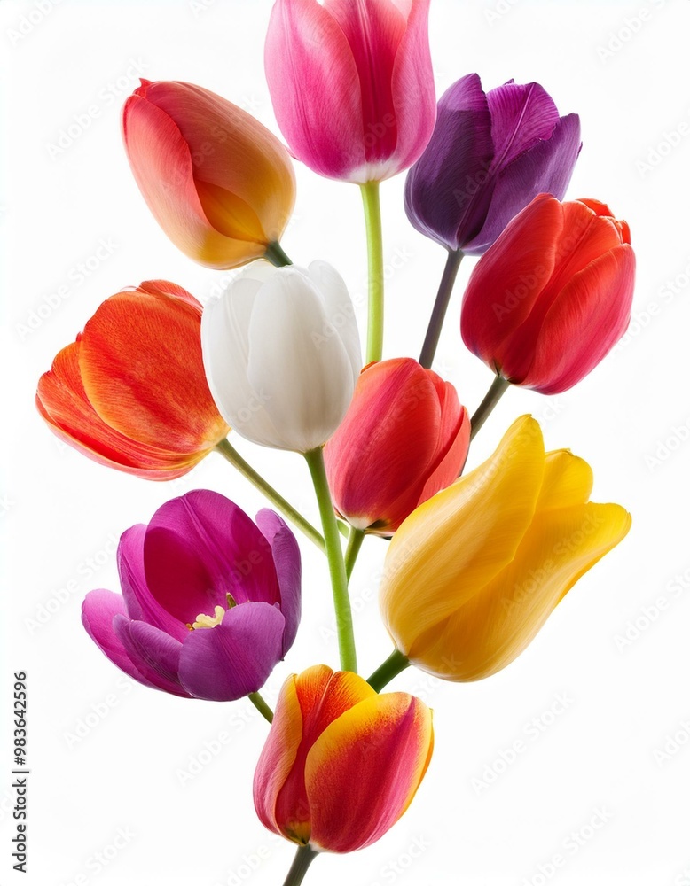Tulipanes de colores Tulipanes de colores
