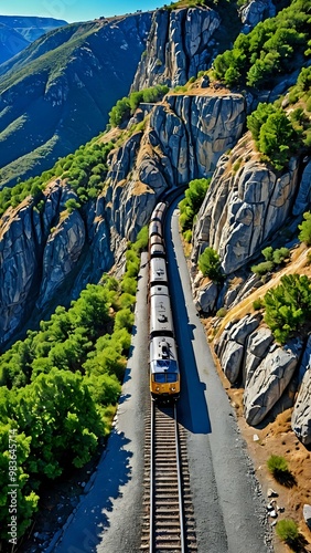 railway in the mountains photo