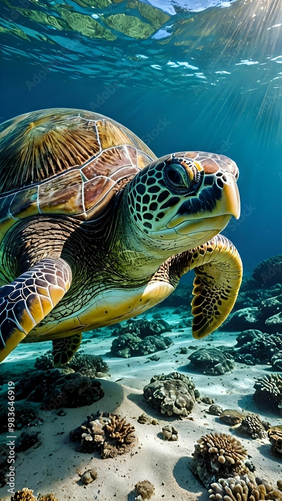 Fototapeta premium green sea turtle