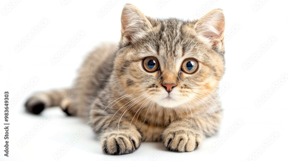 Obraz premium Adorable Kitten with Big Blue Eyes