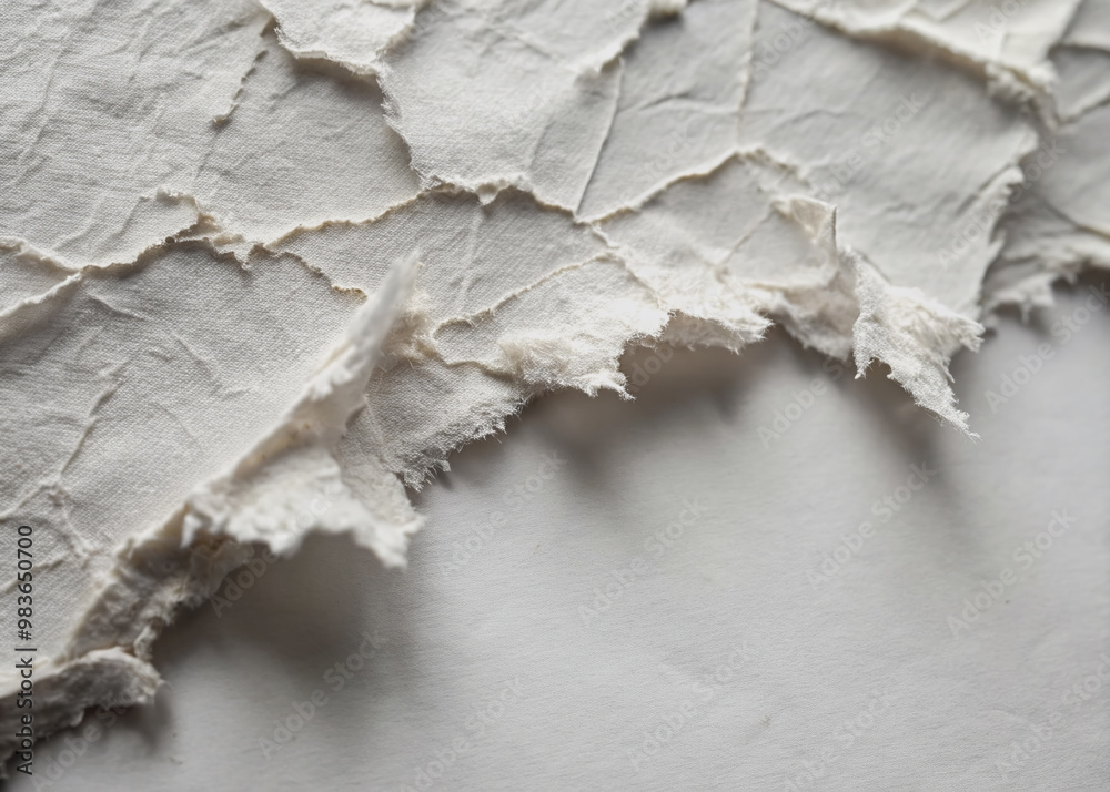 A stark, high-contrast closeup of a torn white paper's rough, jagged edges, revealing intricate fibers and subtle textures in the fragmented surface. A stark, high-contrast closeup of a torn white paper's rough, jagged edges, revealing intricate fibers and subtle textures in the fragmented surface.