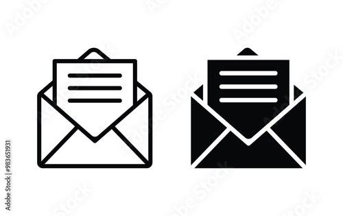 mail icon, email sign vector 