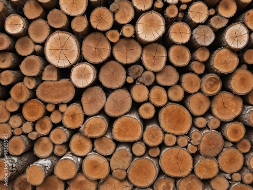 a closeup of a pile of firewood in a pile of wood