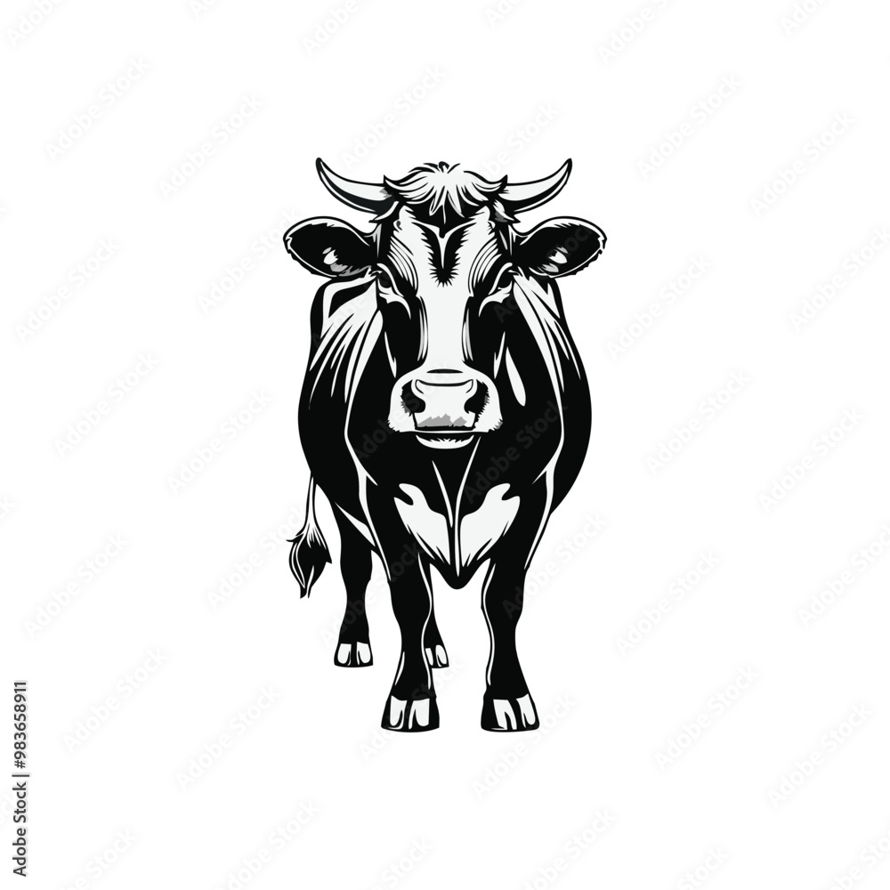 cow mascot logo design concept cow mascot logo design concept