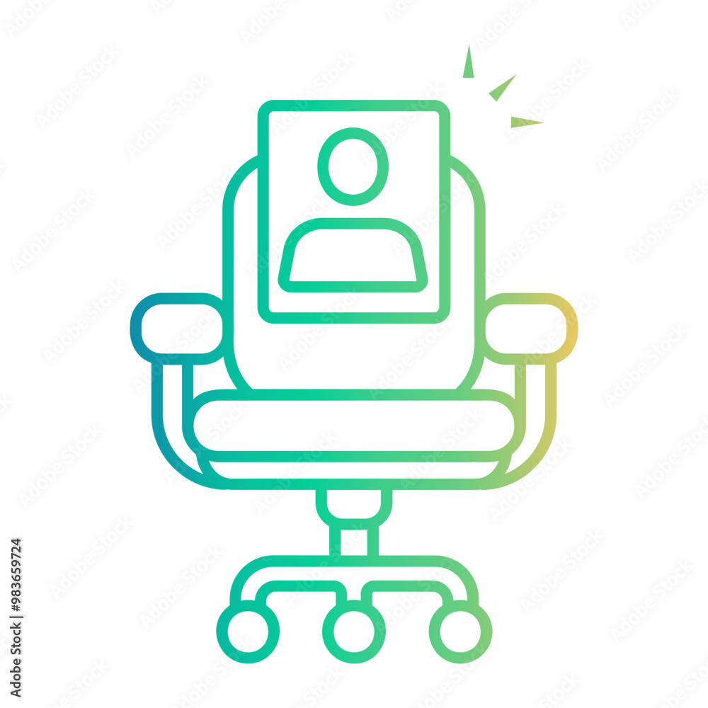 desk Line Gradient Icon desk Line Gradient Icon