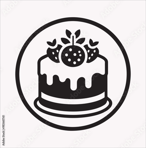 cake  vector silhouette For pancake Day  on a white background