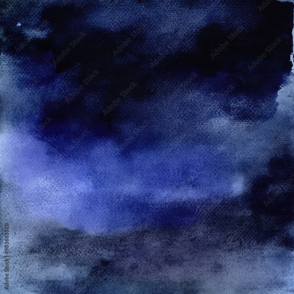 Obraz premium A dark and moody abstract watercolor background featuring deep blues and blacks, perfect for artistic designs and projects.