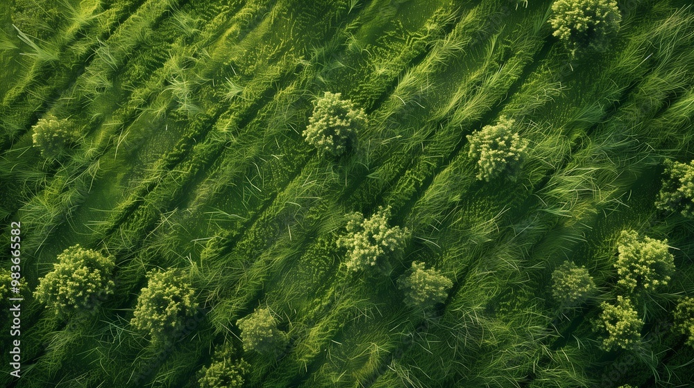 Aerial View of Lush Green Grass and Trees in a Park - Scenic Landscape Photograph Aerial View of Lush Green Grass and Trees in a Park - Scenic Landscape Photograph
