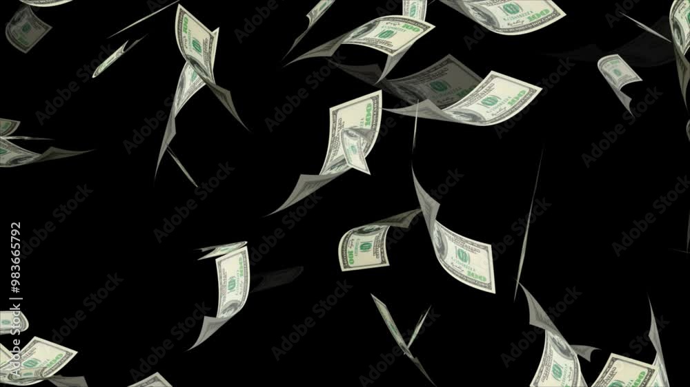 Money Falling - Dollar bills falling down from the sky. ollars bills ...