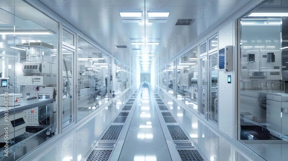 Fototapeta premium Modern Cleanroom Corridor