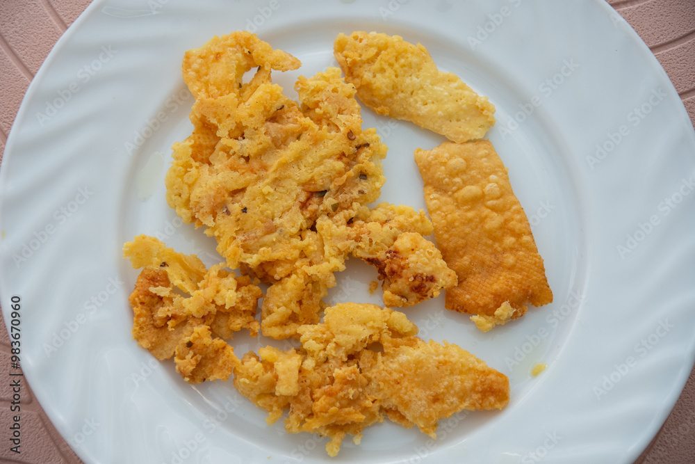 cheese rind fried in oil cheese rind fried in oil
