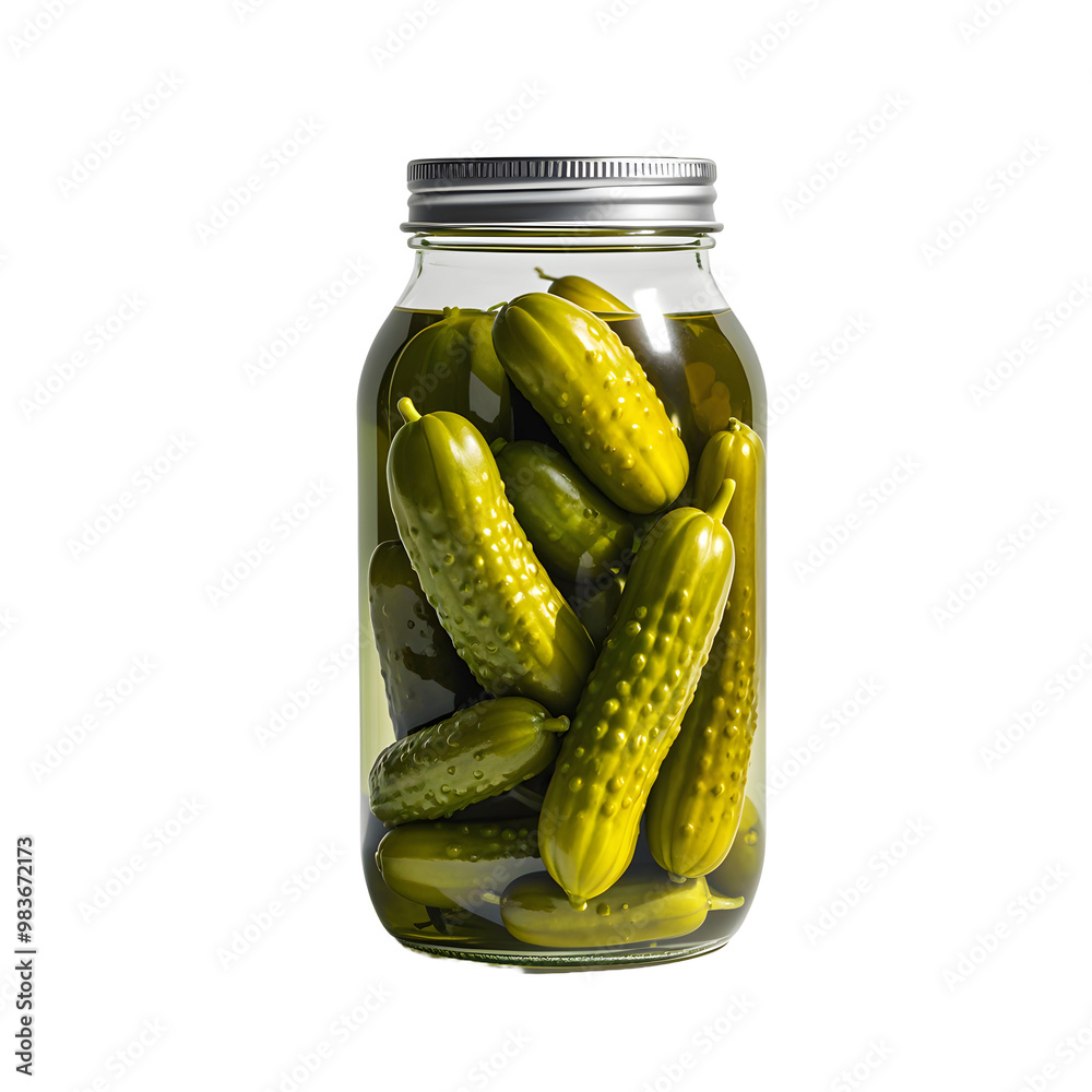 pickled cucumbers in glass jar pickled cucumbers in glass jar