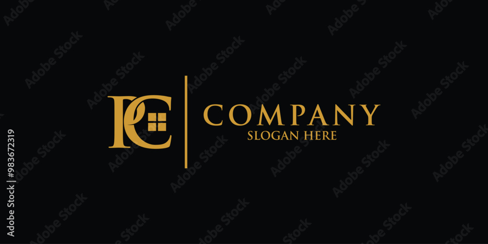 PC creative logo for company and real estate,vector PC creative logo for company and real estate,vector