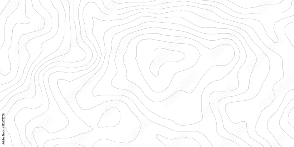Modern design with White background with topographic wavy pattern, Topographic map background geographic line map with elevation assignments. 