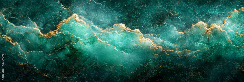Abstract green and gold marble texture Abstract green and gold marble texture