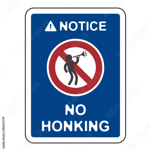 No honking allowed, flat logo