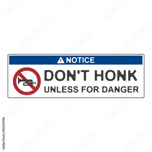 No honking allowed, flat logo