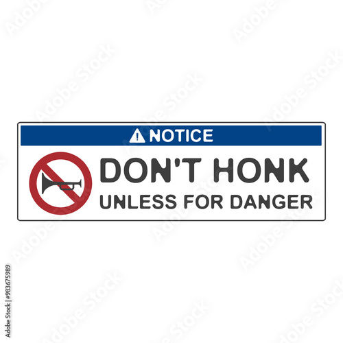 No honking allowed, flat logo
