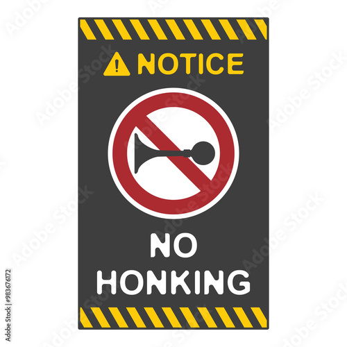 No honking allowed, flat logo