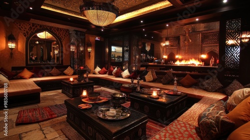 Luxurious Moroccan Lounge with Intricate Details