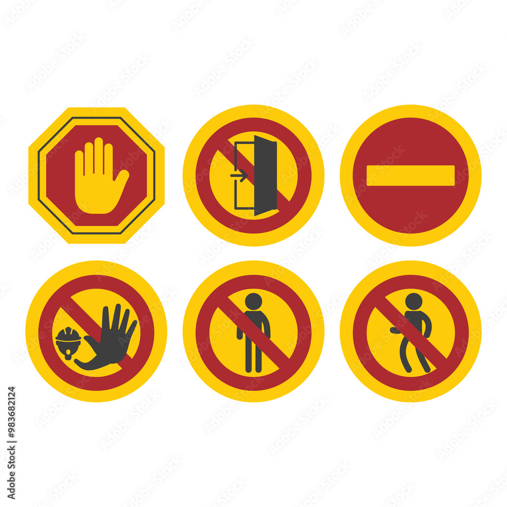 No entry allowed, flat logo No entry allowed, flat logo
