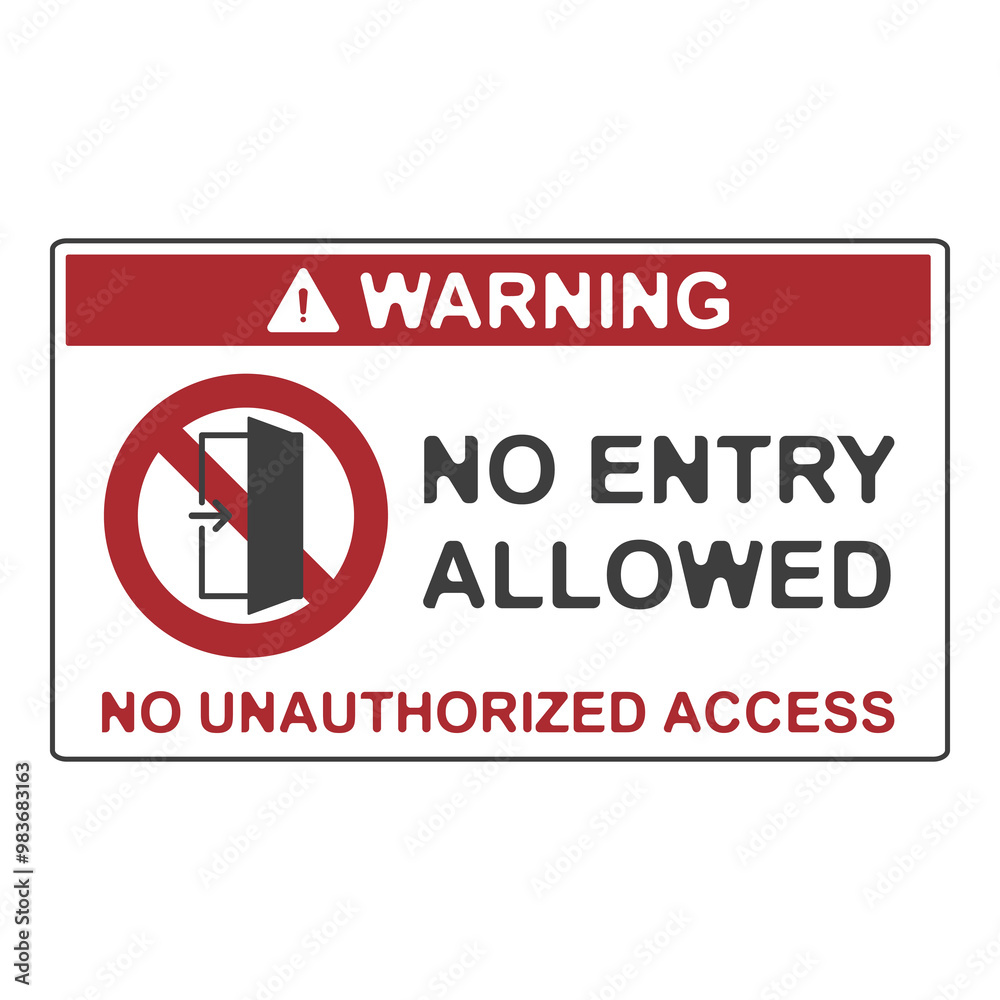 No entry allowed, flat logo No entry allowed, flat logo