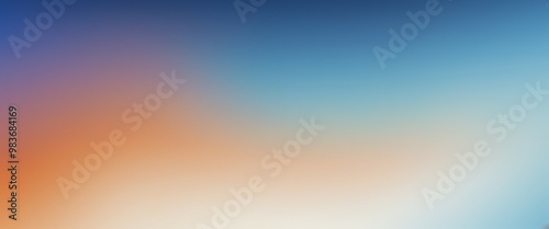 Abstract gradient background in blue, orange, and white.