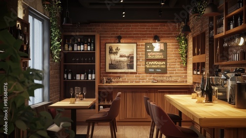 A wine bar with a cozy atmosphere