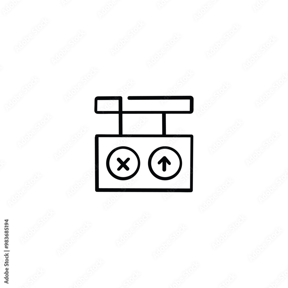 Traffic Sign Line Style Icon Design Traffic Sign Line Style Icon Design
