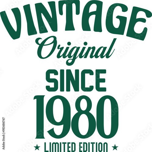 Vintage original since limited edition t shirt design for print. Vintage typography t shirt Design Crafted for Retro Lovers