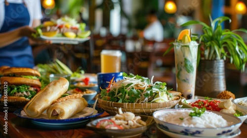 Delicious Vietnamese Food in a Restaurant