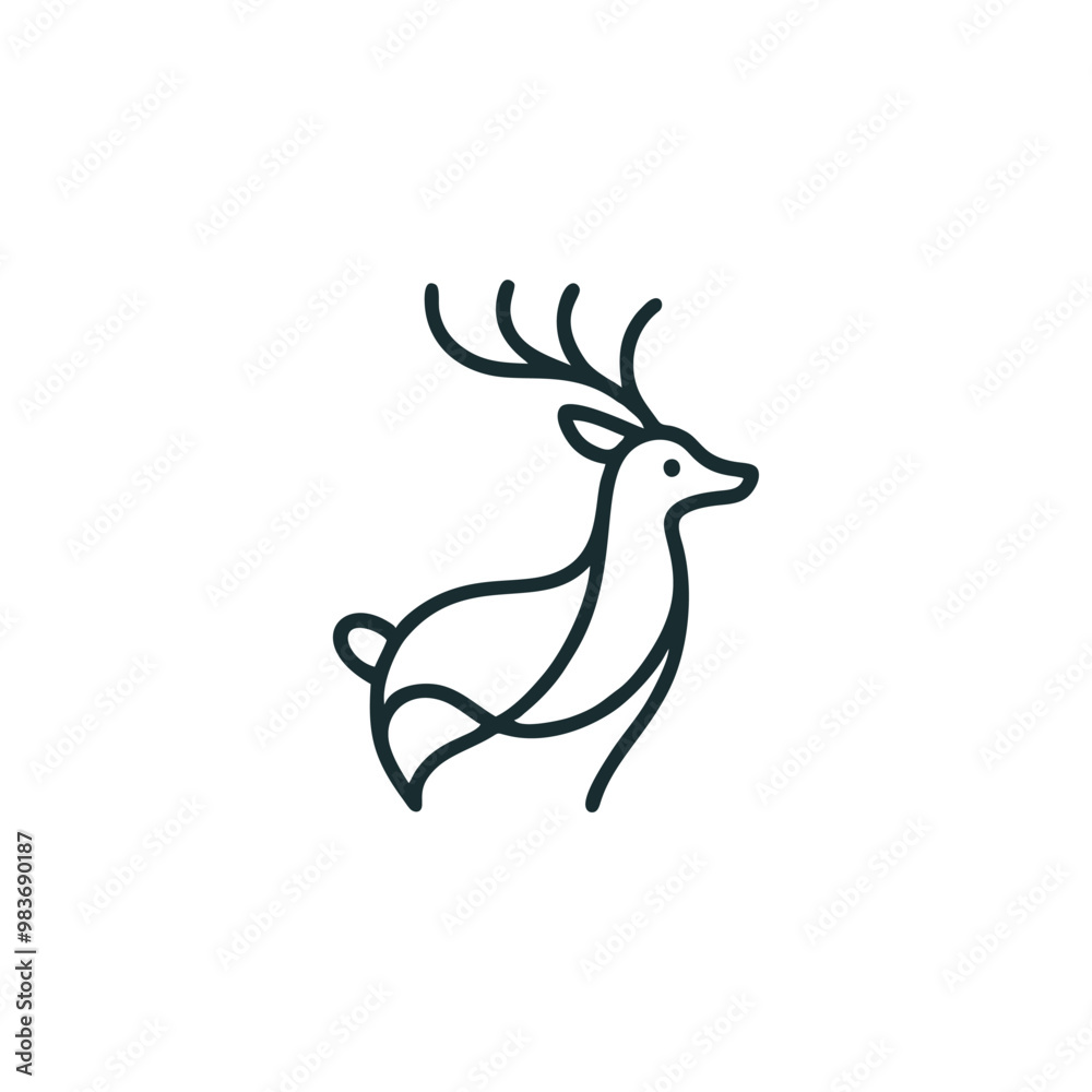 Naklejka premium deer icon 2.eps