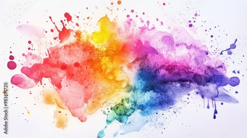 Vibrant watercolor splashes