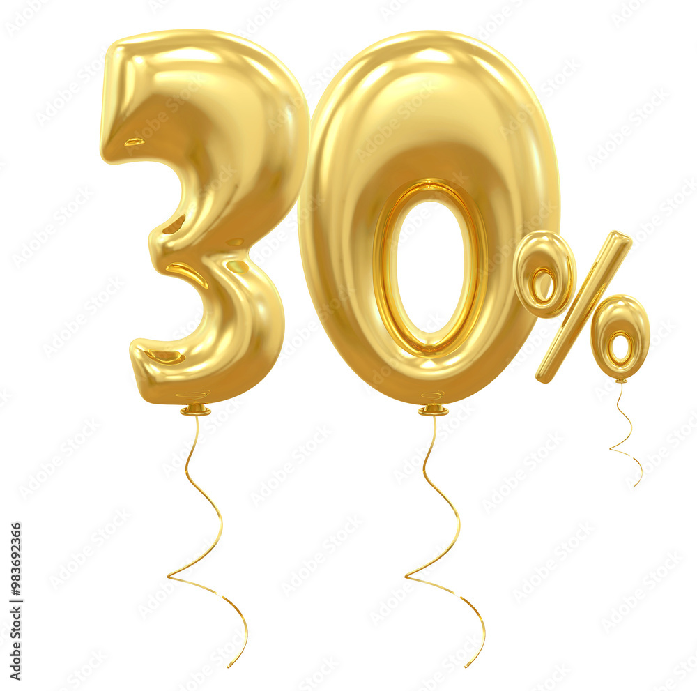 30 percent gold balloon offer in 3d 30 percent gold balloon offer in 3d