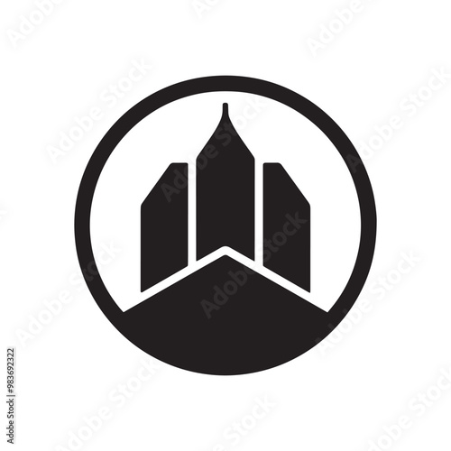 City Buildings Logo and architecture free vector icon