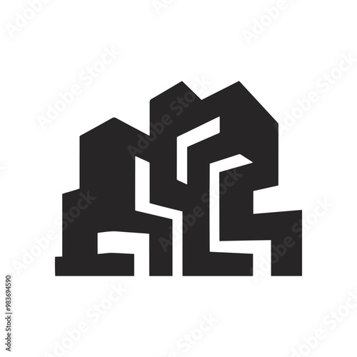 City Buildings Logo and architecture free vector icon