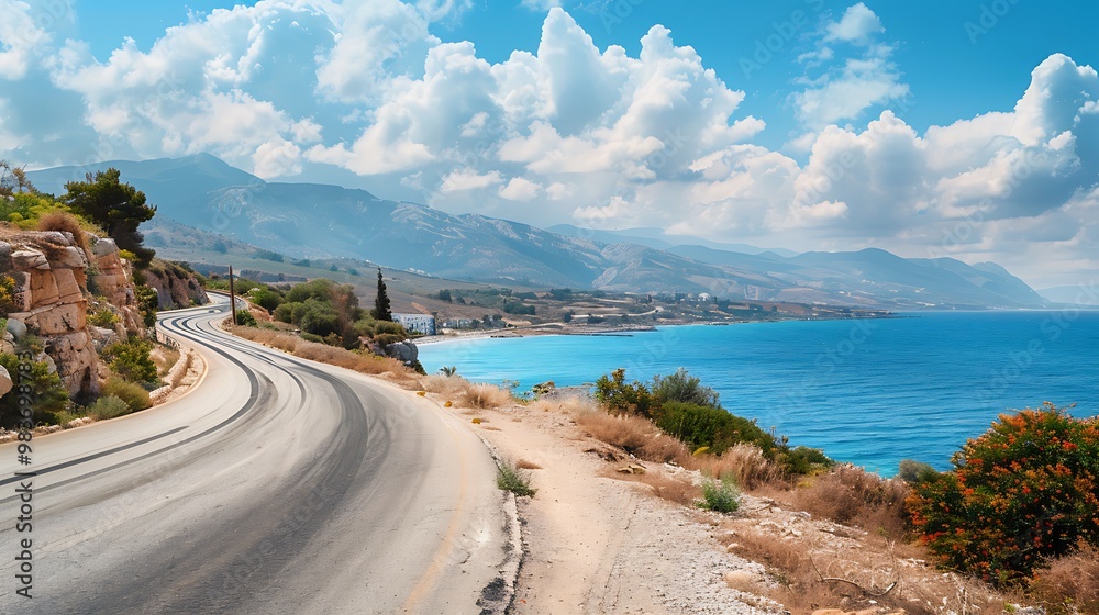 Cyprus coastline. Beautiful view of Mediterranean Sea Cyprus coastline. Beautiful view of Mediterranean Sea