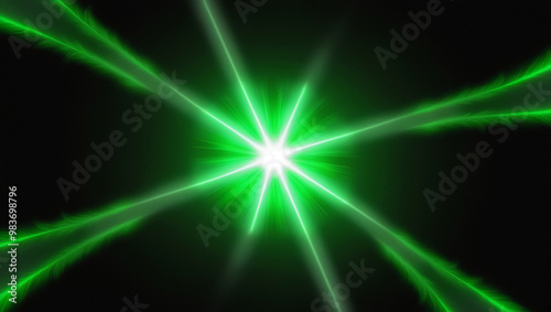 Wallpaper Mural bright green rays of light, Torontodigital.ca