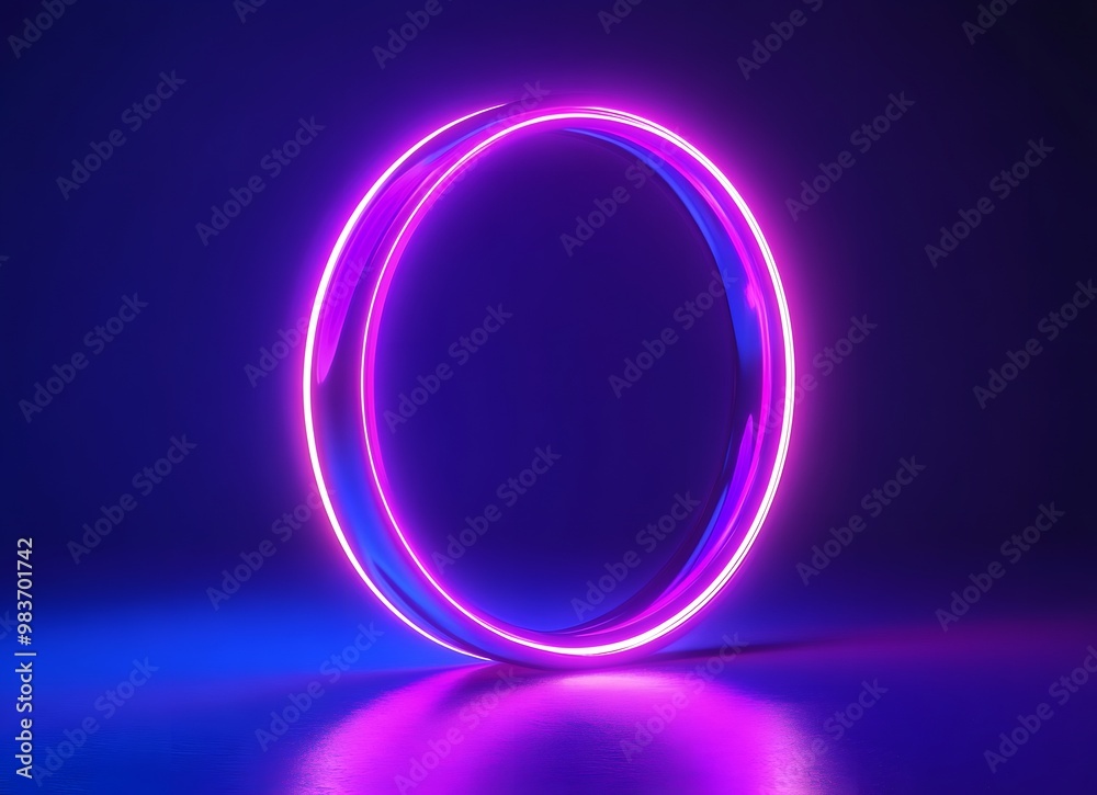 Abstract background with glowing circles ring. Abstract background with glowing circles ring.
